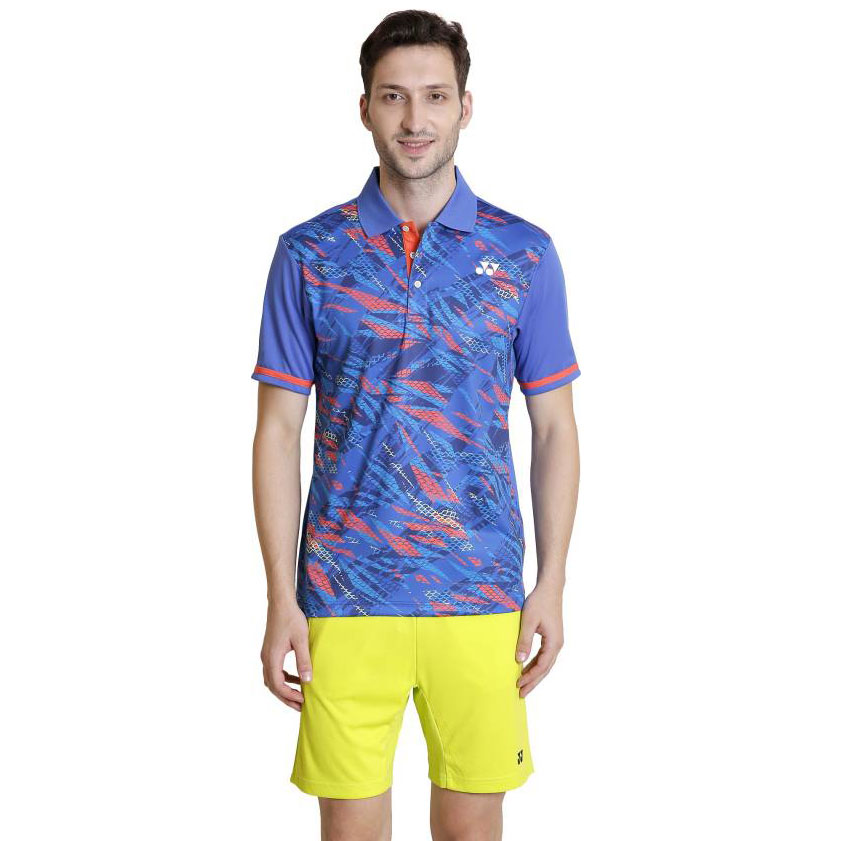  Yonex Printed Men's Polo Neck Multicolor T-Shirt