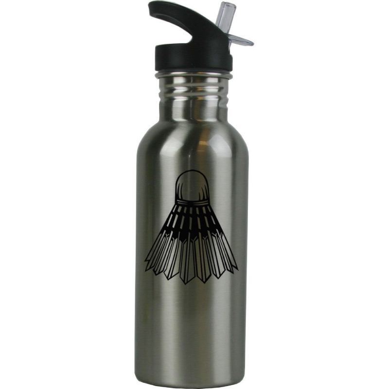 Personalized Custom Badminton Stainless Steel Water Bottle with Straw Top 