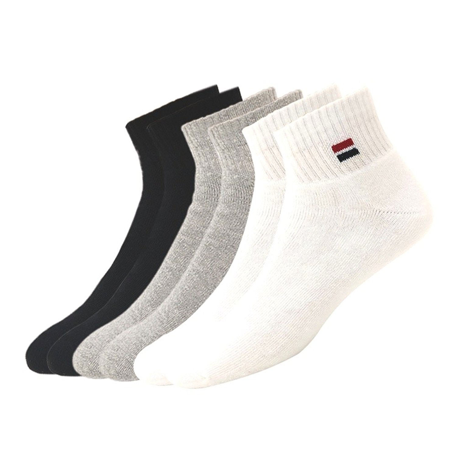 Navy Sport Men's Cotton Socks - Pack of 3 (Multi-Coloured)